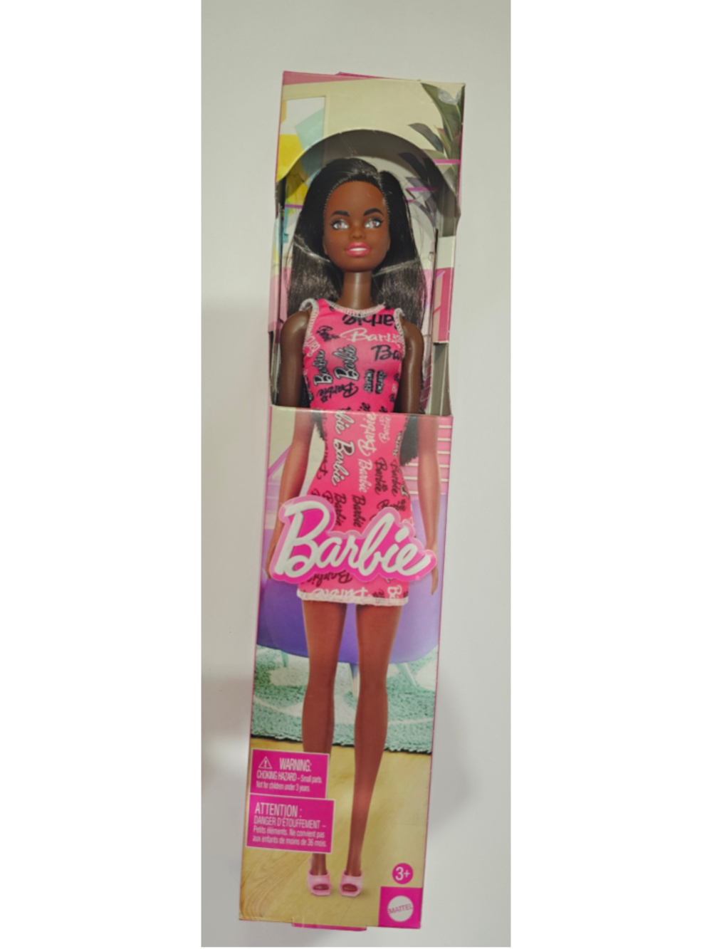 Girls Barbie Fashionista Doll One Size Pink and Black